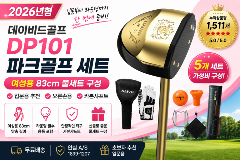 데이비드 DP101 남여공용 파크골프채 풀세트 입문 라운딩 구성 추천