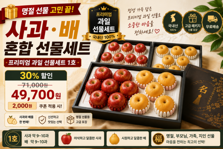 명절 과일선물세트 추천 국내산 프리미엄 사과 배 혼합세트 1호 가격 비교