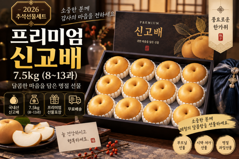 2026 추석 한가위 배 선물세트 추천｜프리미엄 신고배 7.5kg 부모님·시댁·처가 명절선물 가격 비교