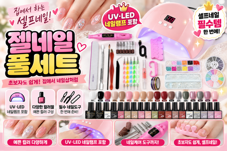 젤네일 세트 추천｜셀프네일 초보자용 UV·LED 램프 포함 풀세트 가격·구성 비교